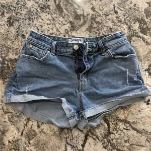 Denizen from Levi's Light Blue Distressed Denim Cutoff Shorts